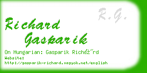 richard gasparik business card